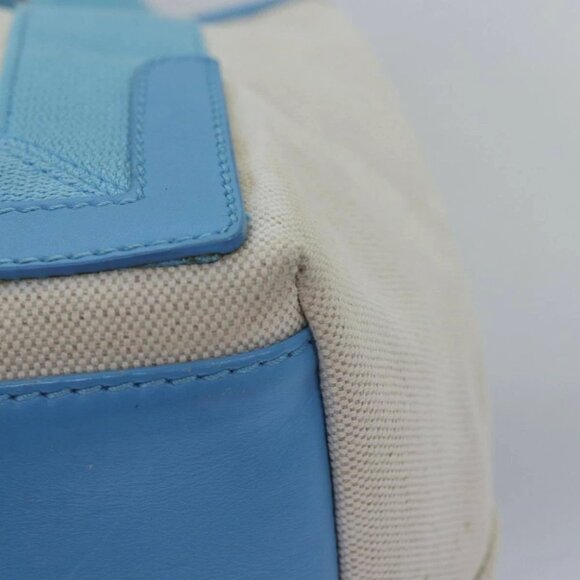 BALENCIAGA Navy Cabas S Hand Bag Canvas Blue Gray 339933 Auth ac3029V - Picture 2 of 16